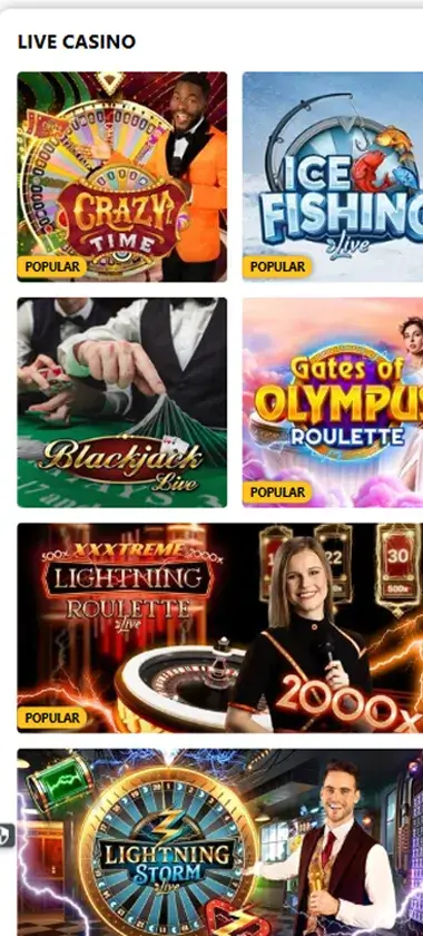 44 Aces Casino mobile live casino interface screenshot showing live dealer tables including blackjack and roulette - tested 44 Aces Casino mobile live casino interface screenshot showing live dealer tables including blackjack and roulette - tested