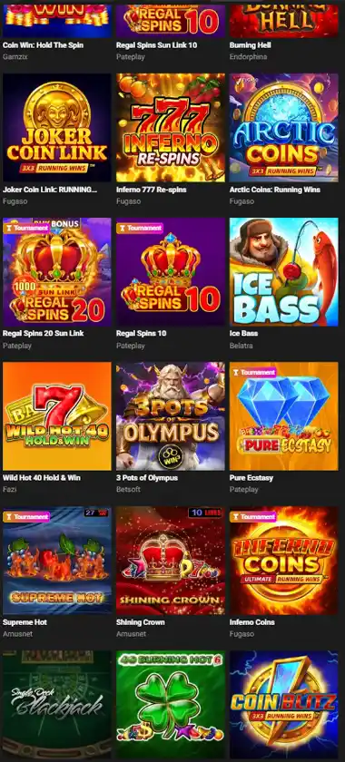 GG.Bet mobile popular games section screenshot showing featured casino games and player favorite titles - captured during platform testing