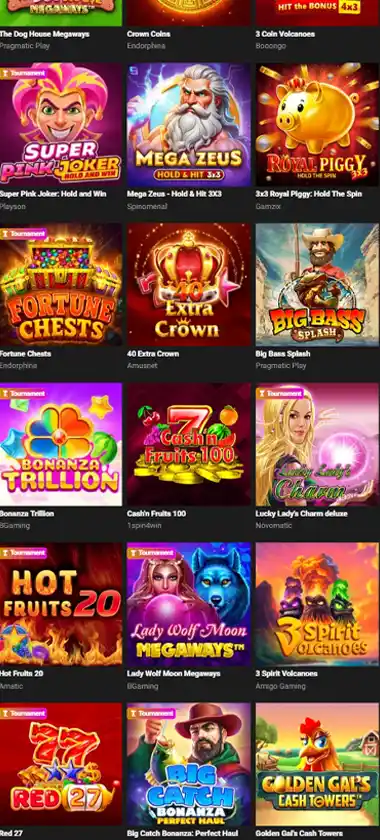 GG.Bet mobile slots interface screenshot showing slot game selection with popular titles and filtering options - captured during platform testing