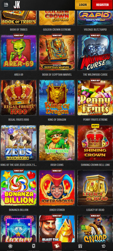 Jokery Casino mobile popular games section screenshot showing featured casino games and player favorite titles - captured during platform testing Jokery Casino mobile popular games section screenshot showing featured casino games and player favorite titles - captured during platform testing