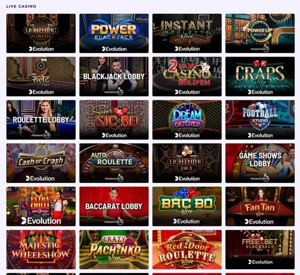 Slot Planet Casino desktop live casino lobby screenshot featuring live dealer games and real-time streaming interface - review testing