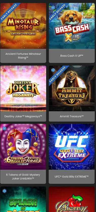 Gaming Club Casino mobile homepage screenshot showing main casino lobby with featured games and promotions - captured during platform testing Gaming Club Casino mobile homepage screenshot showing main casino lobby with featured games and promotions - captured during platform testing