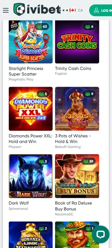 Ivibet Casino mobile slots interface screenshot showing slot game selection with popular titles and filtering options - captured during platform testing Ivibet Casino mobile slots interface screenshot showing slot game selection with popular titles and filtering options - captured during platform testing