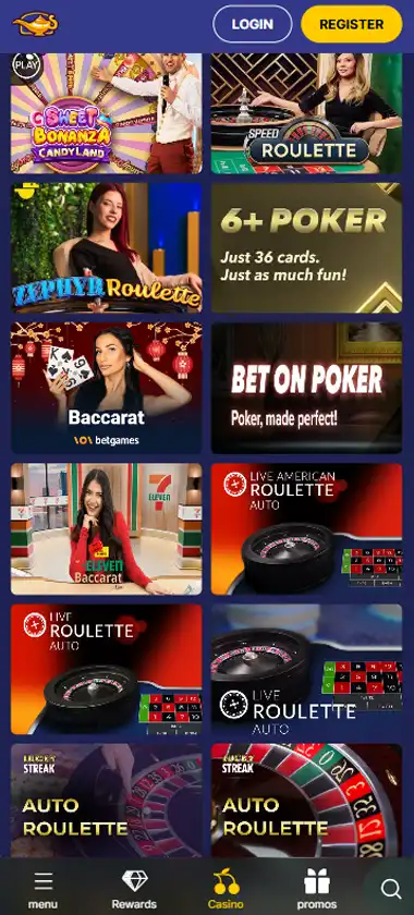 Jasmin Slots Casino mobile live casino interface screenshot showing live dealer tables including blackjack and roulette - tested Jasmin Slots Casino mobile live casino interface screenshot showing live dealer tables including blackjack and roulette - tested