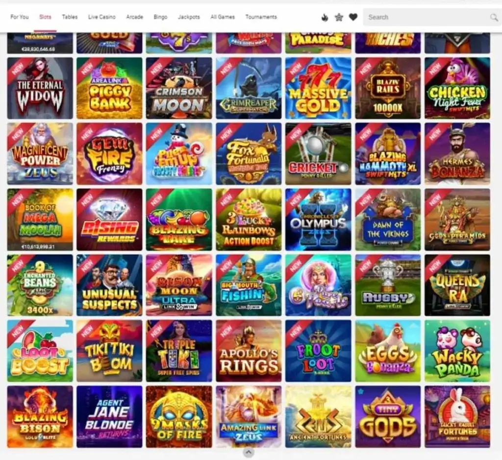 Ruby Fortune Casino desktop slots lobby screenshot presenting variety of slot games with categories and providers - Tested Ruby Fortune Casino desktop slots lobby screenshot presenting variety of slot games with categories and providers - Tested